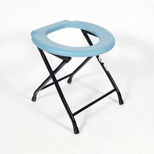 Foldable Portable Toilet Seat with Metal Frame Waterproof for Camping Outdoor - Product Image 1