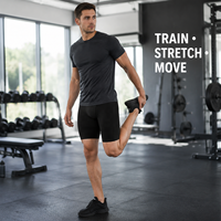 Shorts de sport pour hommes en nylon thermique respirant, antibactérien, à séchage rapide, pour fitness, entraînement et course à pied, avec doublure intérieure.