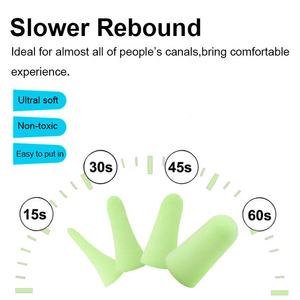 سدادات أذن مخصصة سدادة أذن 38dB سدادة أذن إسفنجية لتقليل الضوضاء سدادات أذن يمكن التخلص منها - Product Image 4