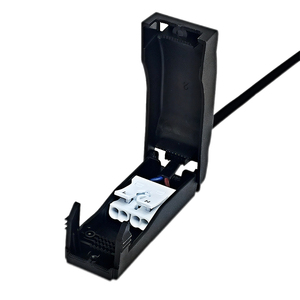 OP-012 kotak sambungan tahan debu hitam/putih tahan api standar Eropa <span class=keywords><strong>2</strong></span> in <span class=keywords><strong>2</strong></span> Out konektor Terminal tanpa sekrup - Product Image 1