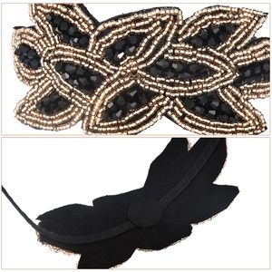 Bandeaux à clapet des années 1920 pour femmes des années <span class=keywords><strong>20</strong></span> Vintage casque strass perlé feuille <span class=keywords><strong>bandeau</strong></span> accessoire de <span class=keywords><strong>cheveux</strong></span> - Product Image 5