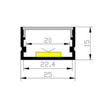 Auge lumineuse ronde en aluminium montée en surface à LED Cadre de profilé en aluminium à LED Profilé en aluminium encastré à LED