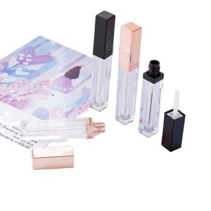 5ml Lipgloss <b>Container</b> Empty <b>Square</b> Pink Lip Bottle Rose Gold Lip Gloss Brush Tube - Product Image 6