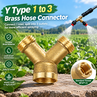 Connecteurs en T à quatre voies entièrement en cuivre pour tuyaux agricoles, raccords de branche pour tuyaux de pulvérisation haute pression, résistants à la corrosion