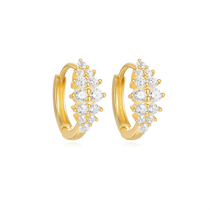 Nouvelles boucles d'oreilles de luxe 2024 en argent 925 plaqué or 18 carats, étoile à huit branches, simples, pour femmes - Product Image 4