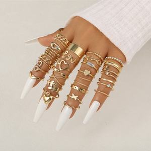 Anillos de Moda de Acero Inoxidable con Baño de Oro de 18k, Hipoalergénicos, Antideslustre, Estilo Clásico, Joyería Personalizada al por Mayor para Mujer - Product Image 1
