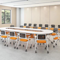 Vente en gros de chaise pliante de bureau en maille Bloc-notes chaise de formation pliable pour salle de conférence