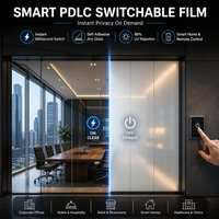 Film PDLC auto-adhésif décoratif |   Verre intelligent à intensité variable pour la confidentialité |   Solution de fenêtres commutables pour les espaces modernes
