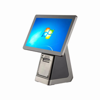 Terminal de point de vente tactile 15,6 pouces le plus vendu, caisse enregistreuse Windows pour la vente au détail, processeur Intel I3/i5/i7, Bluetooth/Wi-Fi pour utilisation en restaurant