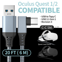 Câble VR Coude à 90 degrés Angle droit 5Gbps Gen1 3.2 Câble USB Type A vers Type C pour câble de liaison 1 2 VR