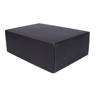 Gran oferta de fábrica, caja de correo de papel corrugado negro personalizado, embalaje de regalo de avión grueso, cajas de papel plegables en relieve