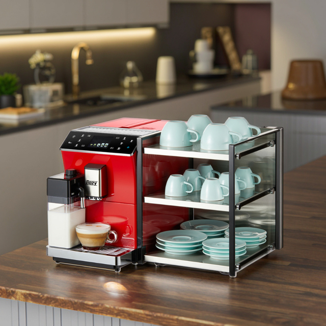 Espresso Coffee Machine with Grinder Milk Frother Fresh Milk Italian Professional Automatic Commercial