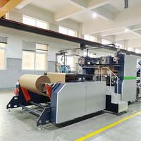 Machine à fabriquer des sacs en papier entièrement automatique Rokin avec poignée en corde torsadée, ligne de production complète pour les sacs en papier de courses