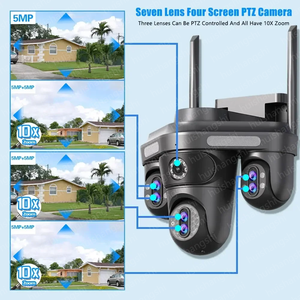 3PTZ 30x Optische <span class=keywords><strong>Zoom</strong></span> <span class=keywords><strong>Max</strong></span> Ultra HD 35MP 7-lens 4-View Auto Tracking Wifi IP CCTV Beveiligingsnetwerk Draadloze Surveillance Camera's - Product Image 2