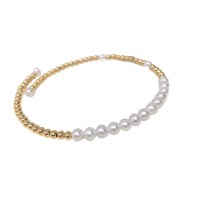 Bracelet de perles de bébé extensible de haute qualité, perles d'eau douce naturelles, perles de tourmaline, perles dorées, petites perles de riz