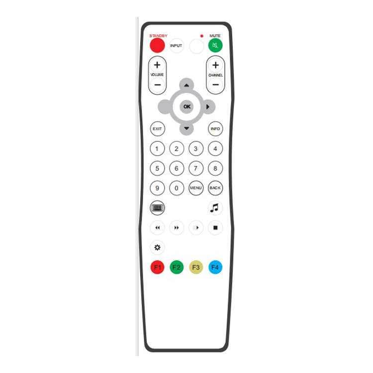 Home Application RCT057 Fixed <strong>Code</strong> Infrared Universal IP67 Waterproof Customizable <strong>Code</strong> <strong>TV</strong> <strong>Remote</strong> Control BLE/RF for AV Players