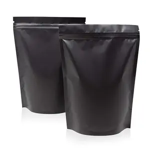 Матовый глянцевый черный Печатный стоячий мешок из алюминиевой фольги сывороточный протеин мешочек с молнией для упаковки белкового порошка
