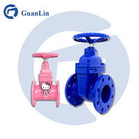 Vanne à opercule industrielle GuanLin en fonte ductile hydraulique de 2 pouces (200 mm) à 6 glissières et 4 brides