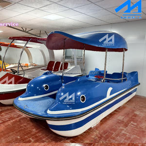 <span class=keywords><strong>Dolphin</strong></span> Electric Boat Hot New Design para niños Autodrenaje Fibra de vidrio Material de acero Equipo de juego de agua para parques - Product Image 2