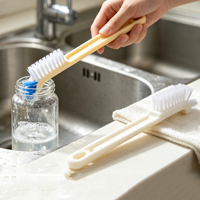 Brosses de nettoyage en nylon avec manche en plastique pour bouteilles d'eau et tasses, brosse à vaisselle à large ouverture, écologique, fourniture d'usine