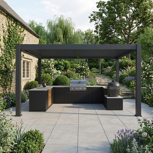 Mueble de Cocina Exterior de Acero Inoxidable al por Mayor con Pabellón Eléctrico con Persianas, Cocina de Jardín Personalizada Antioxidante con Fregadero - Product Image 2