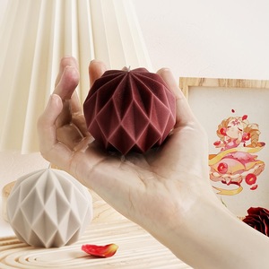 Geometric Spherical Candle Silicone Mold For DIY Candle Making Kits With Origami Shape Design For Home Decoration - Product Image 4