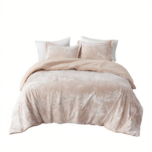 Juego de Edredón Reversible de Terciopelo Acolchado con Patrón de Sherpa, de Algodón y Poliéster, Tamaños Doble, Queen y King, para Todas las Estaciones, Ropa de Cama para el Hogar - Product Image 1