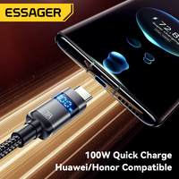 Kabel Pengisi Daya Cepat USB ESSAGER Seri ES-X61 USB A ke C PD 100W