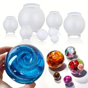 8 Spherical Resin Silicone Mold Sets Spherical Resin Casting Molds Epoxy Resin Home Decoration Flower Preservation Silicone Mold