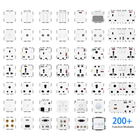 Prise murale Inde Afrique du Sud avec chargeur USB type C, prise électrique universelle 6A 16A 5A 15A