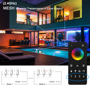 C300B Aipin IP68 Impermeable <span class=keywords><strong>Bluetooth</strong></span> 4 Zone MESH Control remoto Rgb Sync Smart Dimmer 12/24V <span class=keywords><strong>Led</strong></span> <span class=keywords><strong>Strip</strong></span> Light Project <span class=keywords><strong>Controller</strong></span> - Product Image 4