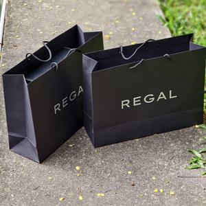 Sac en papier de 250 g avec logo personnalisé, mat, recyclable, robuste, pour bijoux, vêtements, emballage cadeau - Product Image 6