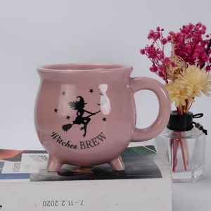 Venta caliente Regalos de Halloween Taza de caldero de bruja de cerámica blanca - Product Image 5