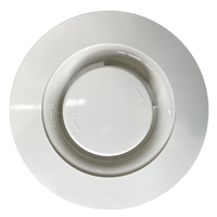 Diffuseur de plafond rond moderne en plastique ABS, angle de 180°, bouton poussoir, installation facile pour les systèmes de ventilation des bâtiments
