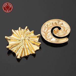 Botones Metálicos con Vástago, Botones Personalizados con Formas Irregulares, Logotipo Grabado, Botón de Zamac con Forma de Estrella de Mar para Ropa - Product Image 6