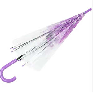 ร่มทรงตรงแบบใสสำหรับผู้หญิง ด้ามจับพลาสติก เปิดกึ่งอัตโนมัติ สีสันปรับแต่งได้ ของขวัญทางธุรกิจ - Product Image 4