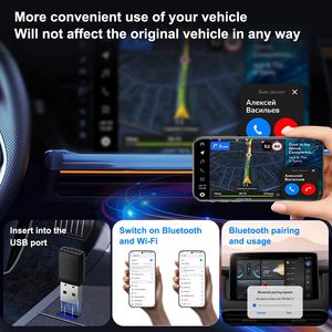 Nuovo Adattatore CarPlay con Netflix e TikTok, Stazione Wireless 4 in 1 per Toyota Prius Plus, Versione Guida a Destra, 24G RAM - Product Image 3