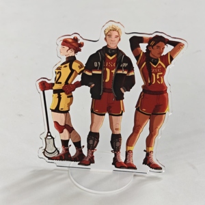 Support de figurine d'anime en acrylique transparent personnalisé, plaque décorative de bureau, porte-clés en plastique, présentoir pour cadeaux de fans - Product Image 1