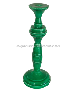 Bougeoir classique vert en fer, meilleur qualité, décoration de maison, plateau de TABLE, utilisation pour le jardin - Product Image 1