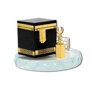 Modelo de casa de cristal personalizado de 10 * 6.5cm con base redonda, adornos islámicos de cristal, envío directo/al por mayor - Product Image 5