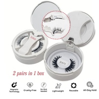 Nouvelles extensions de cils magnétiques réutilisables, faites à la main, à tenue forte et spectaculaire, sans cruauté, en boîte avec miroir