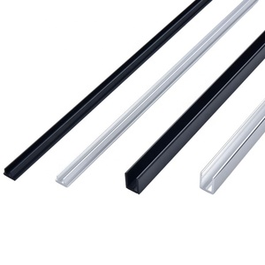 Quincaillerie pour porte de douche Bande de recouvrement en plastique PVC Canal de profilé en aluminium Canal en forme de U multicolore Bande d'étanchéité pour porte en verre OEM - Product Image 2