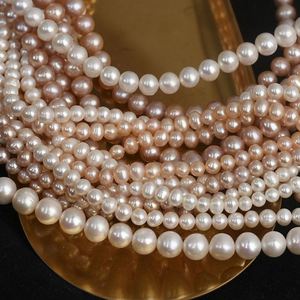 2-12 Trắng nuôi cấy tự nhiên bất nước ngọt Ngọc Trai Strand chuỗi hạt Bán buôn lỏng gần Vòng nước ngọt ngọc trai nước ngọt - Product Image 5