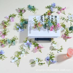 Plante artificielle à fleurs 9,5 cm, décoration d'intérieur, matériel artisanal, feuilles vertes - Product Image 5