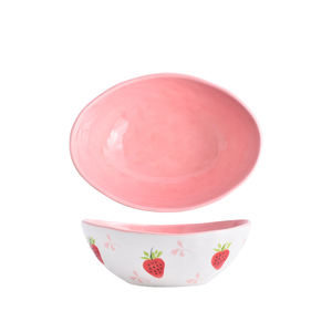 En gros Chinois Glaçure <span class=keywords><strong>Vaisselle</strong></span> <span class=keywords><strong>Pas</strong></span> <span class=keywords><strong>Cher</strong></span> Motif Fraise ensemble de <span class=keywords><strong>Vaisselle</strong></span> En Céramique - Product Image 3