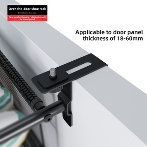 Étagère de rangement pour porte, porte-chaussures en <span class=keywords><strong>acier</strong></span> au carbone à suspendre, sans perçage, pour dortoir, armoire à chaussures murale, porte-chaussures gain de place - Product Image 4