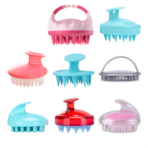 Brosse de massage du cuir chevelu en silicone pour le shampoing et le nettoyage, usage général - Product Image 4
