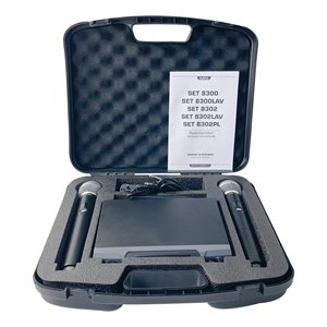 Kit microfoni Set 8302 doppio palmare UHF Black e Grey - Product Image 3