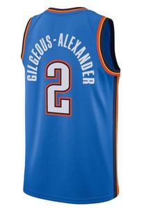 2024-25 New Oklahoma City Camiseta de baloncesto de alta calidad Logo cosido Jersey bordado Jersey personalizado con logotipo - Product Image 2