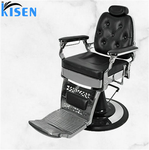 Fauteuil de Barbier Noir et Or Tendance pour Salons de Coiffure – Nouveaux Fauteuils Pivotants et Réglables à Vendre – Fauteuil de Barbier Noir d'Usine - Product Image 3